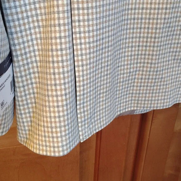 NWT Tommy Hilfiger Conrad Tan/Grey Sport Coat 44REG Flex - Picture 10 of 14